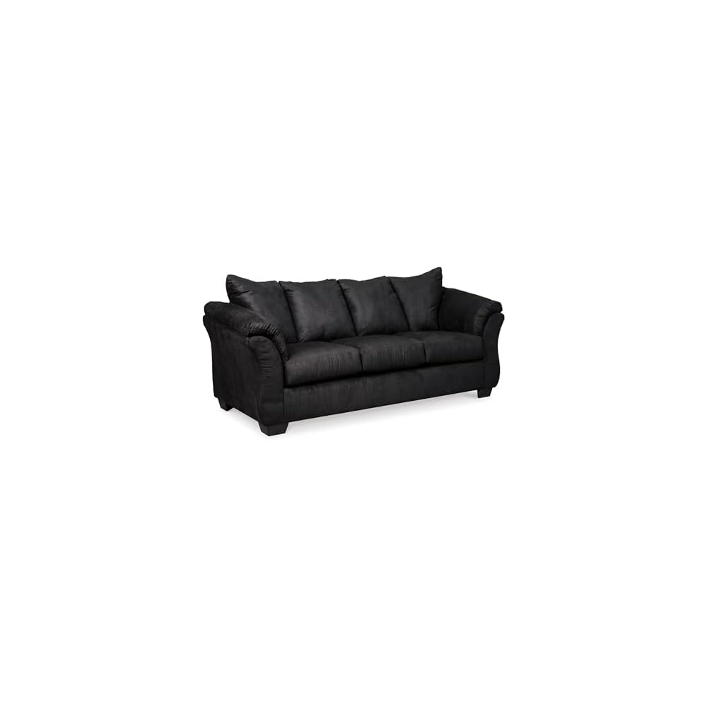 Signature Design by Ashley Darcy Contemporary 3-Seater Sofa Couch, Black