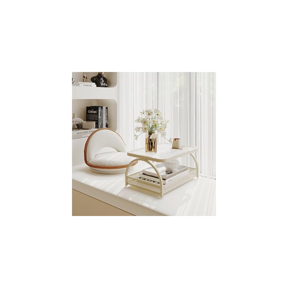 Comfortable Folding Swivel Floor Chair with Back Support, Removable Cushion, Compact Design for Living Room, Bedroom, Gaming - Cream Color