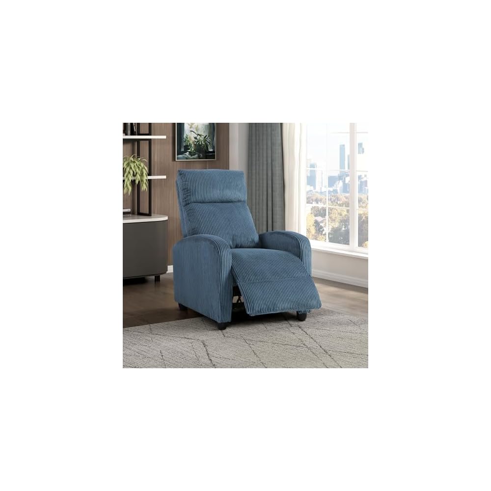 Lexicon Corduroy Pushback Recliner Chair, Green