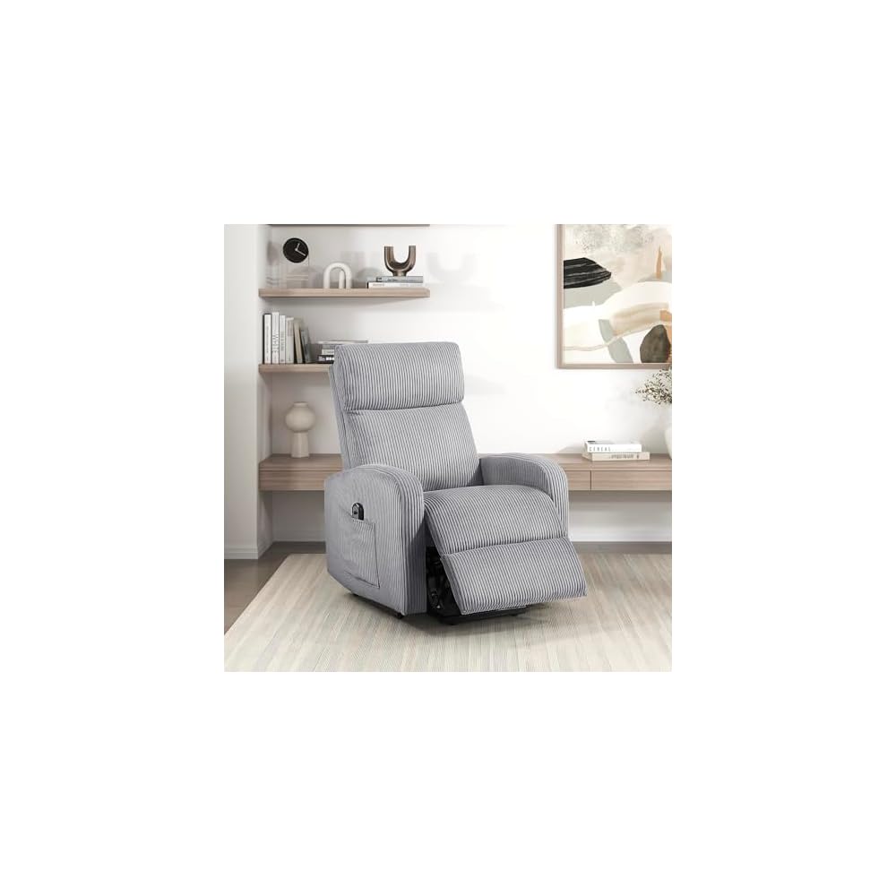 Lexicon Corduroy Pushback Recliner Chair, Green