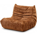 N&V Fireside Chair, Mid Century Armless Floor Sofa, Soft Premium Chenille Floor Lounge Chair, Foam Sofa Accent Chair for Living Room Bedroom and Office (Brown, Single)